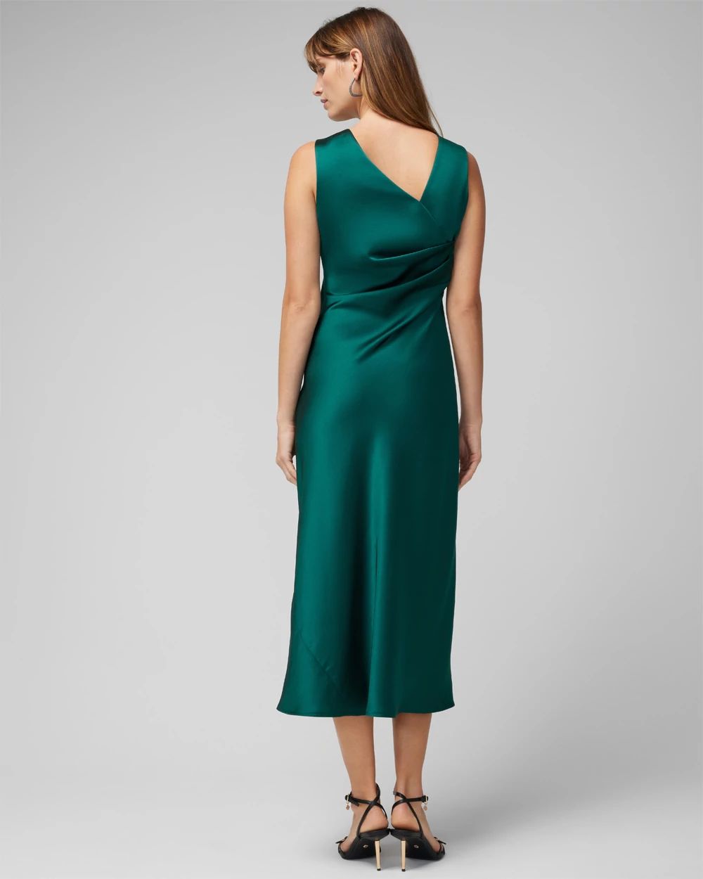 Sleeveless Satin Slip Dress | White House Black Market